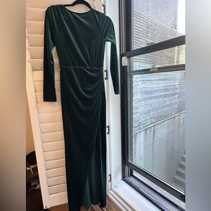 Michael Costello x Revolve Green Velvet Dress